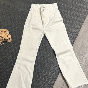 We The Free Cream Flare Jeans